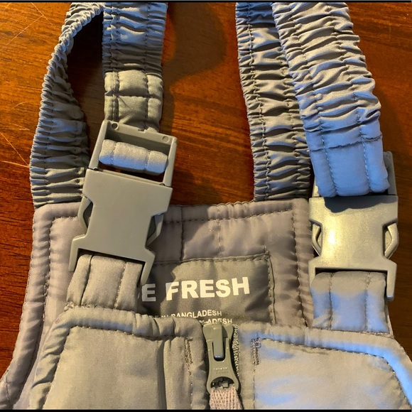 Joe Fresh Gray Front Zip Overall Snow Pants, size 2T - Picture 4 of 5